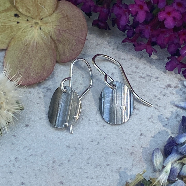 Folded Silver Earrings