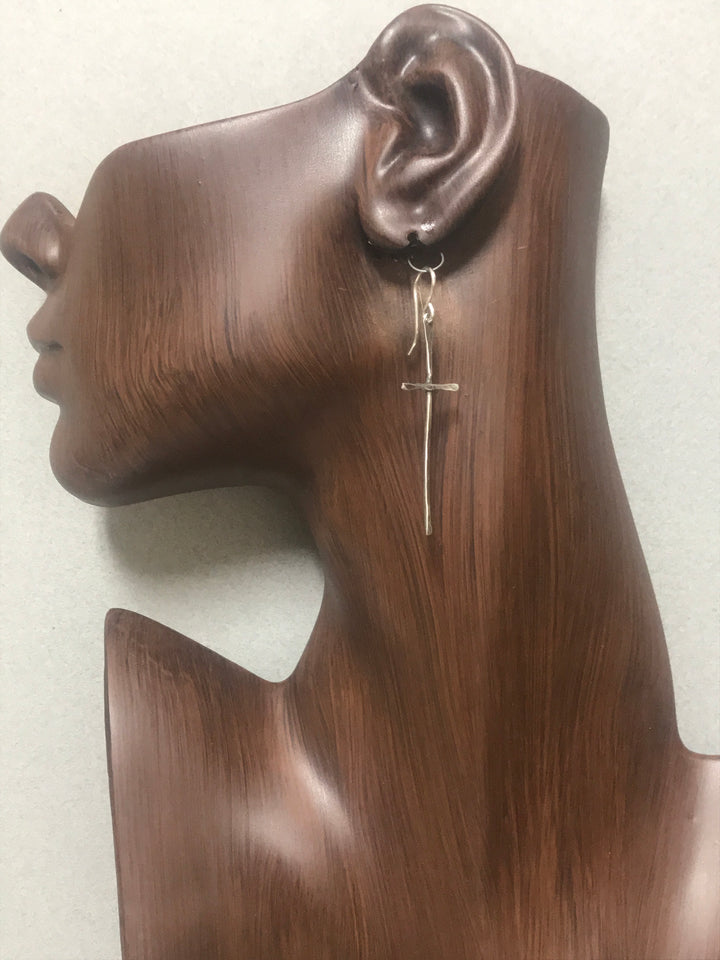 Rustic Cross Earrings in Multiple Sizes