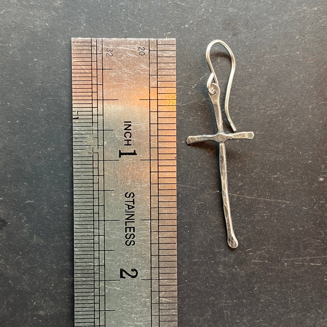 Rustic Cross Earrings in Multiple Sizes