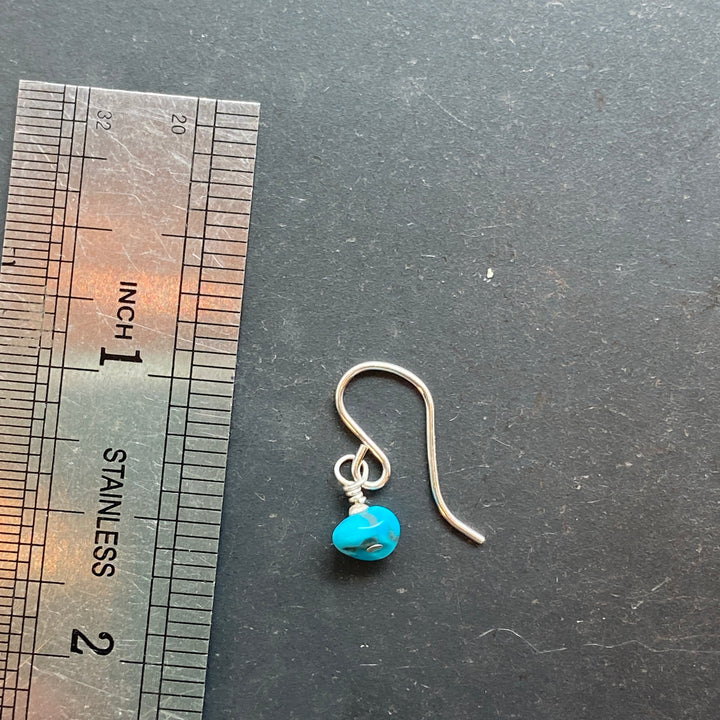 Tiny Stone Nugget Earrings