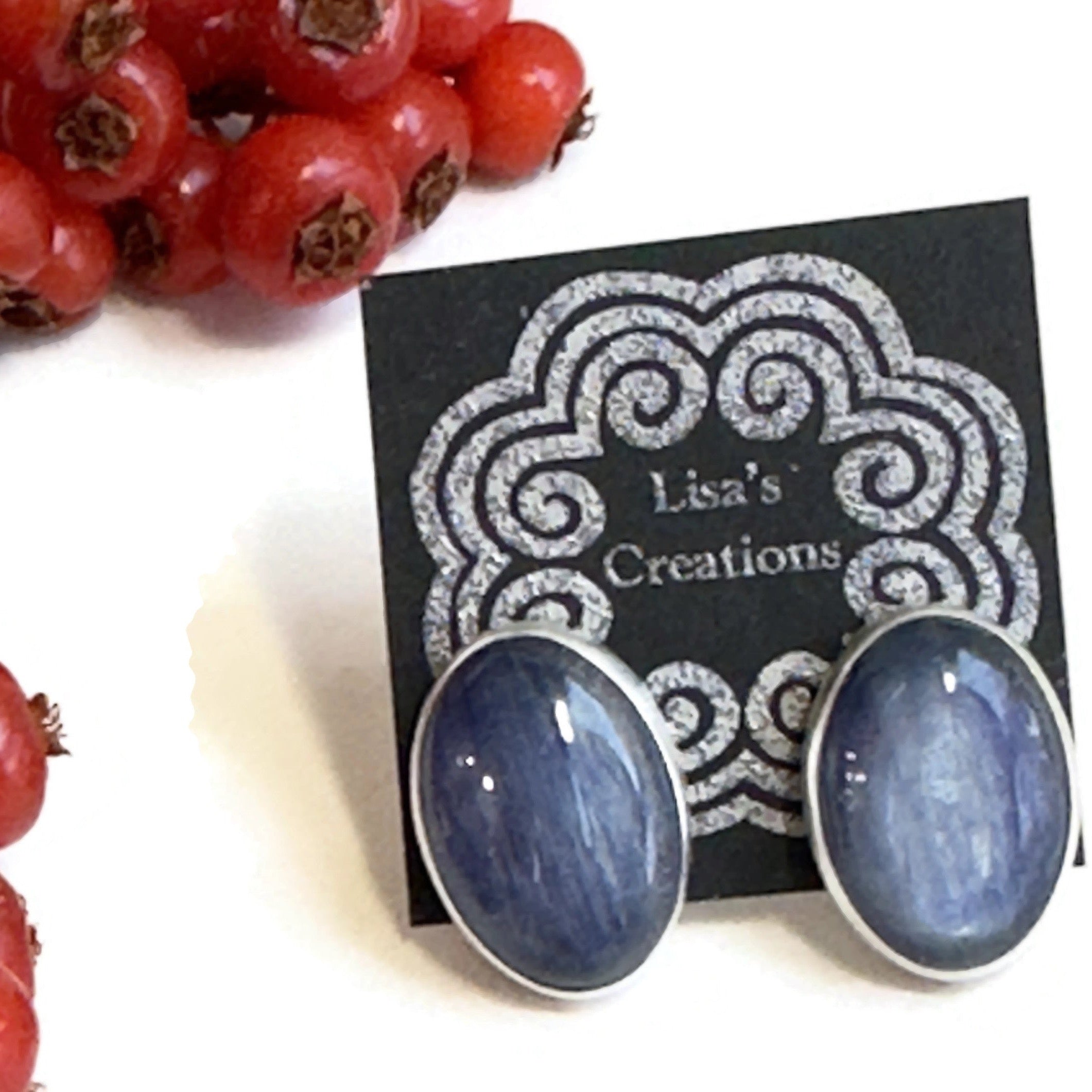 Blue Kyanite Post Earrings