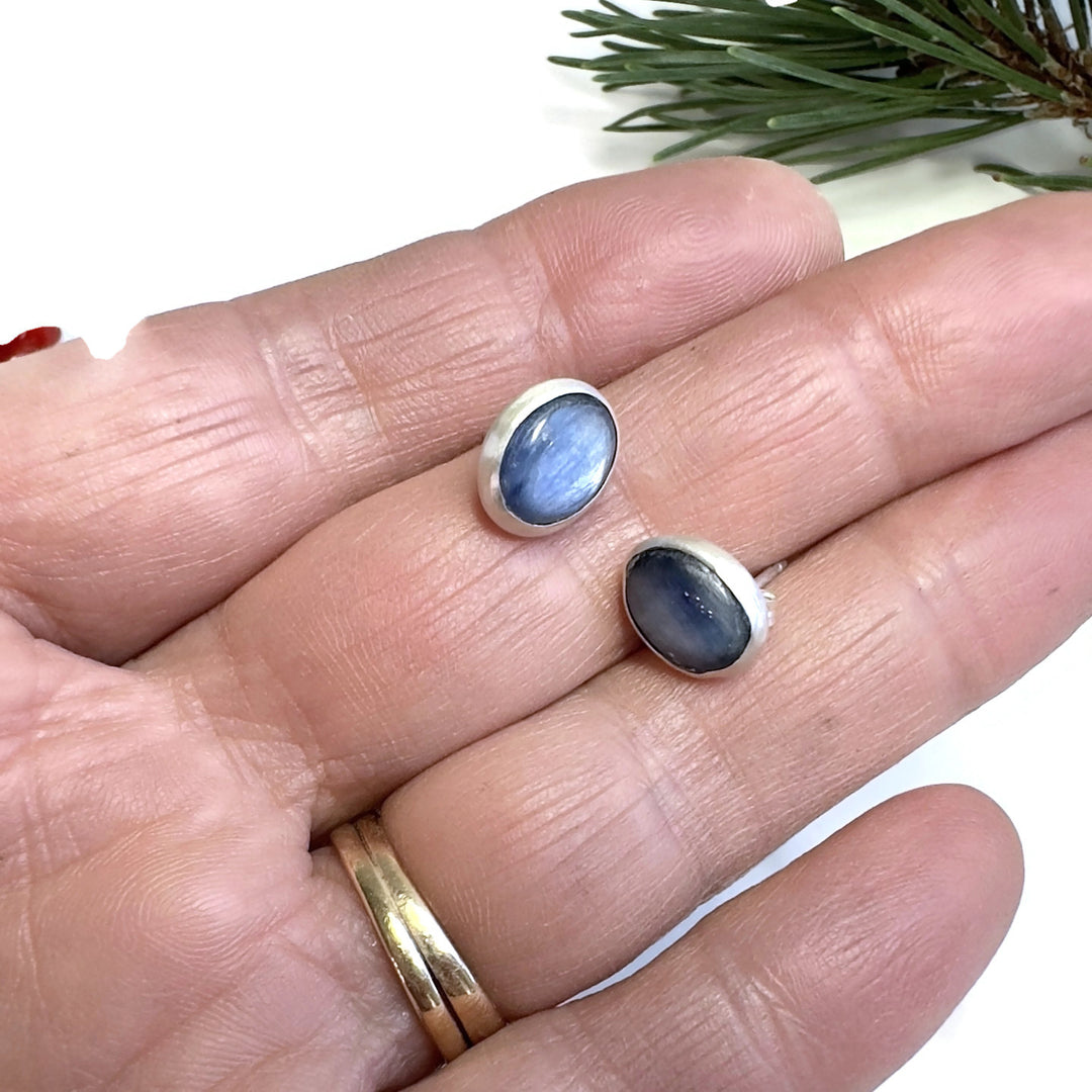 Blue Kyanite Post Earrings