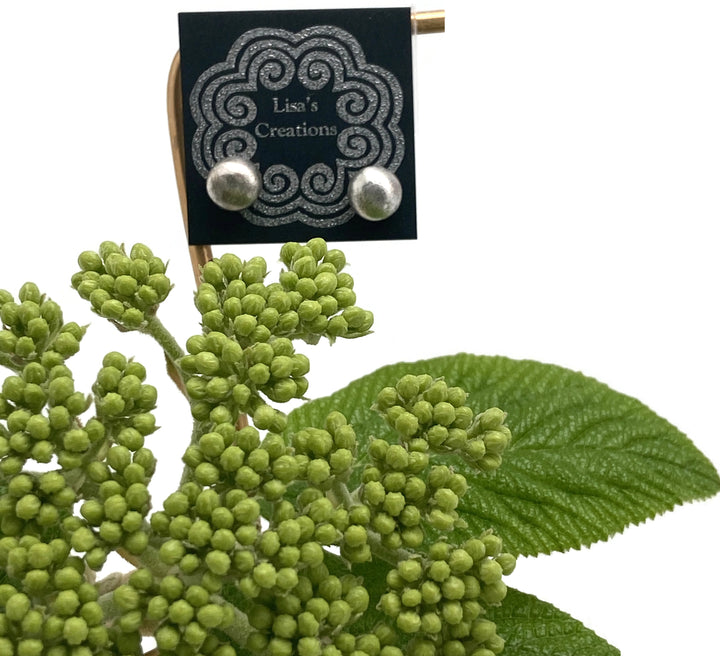 Silver Pebble Post Earrings