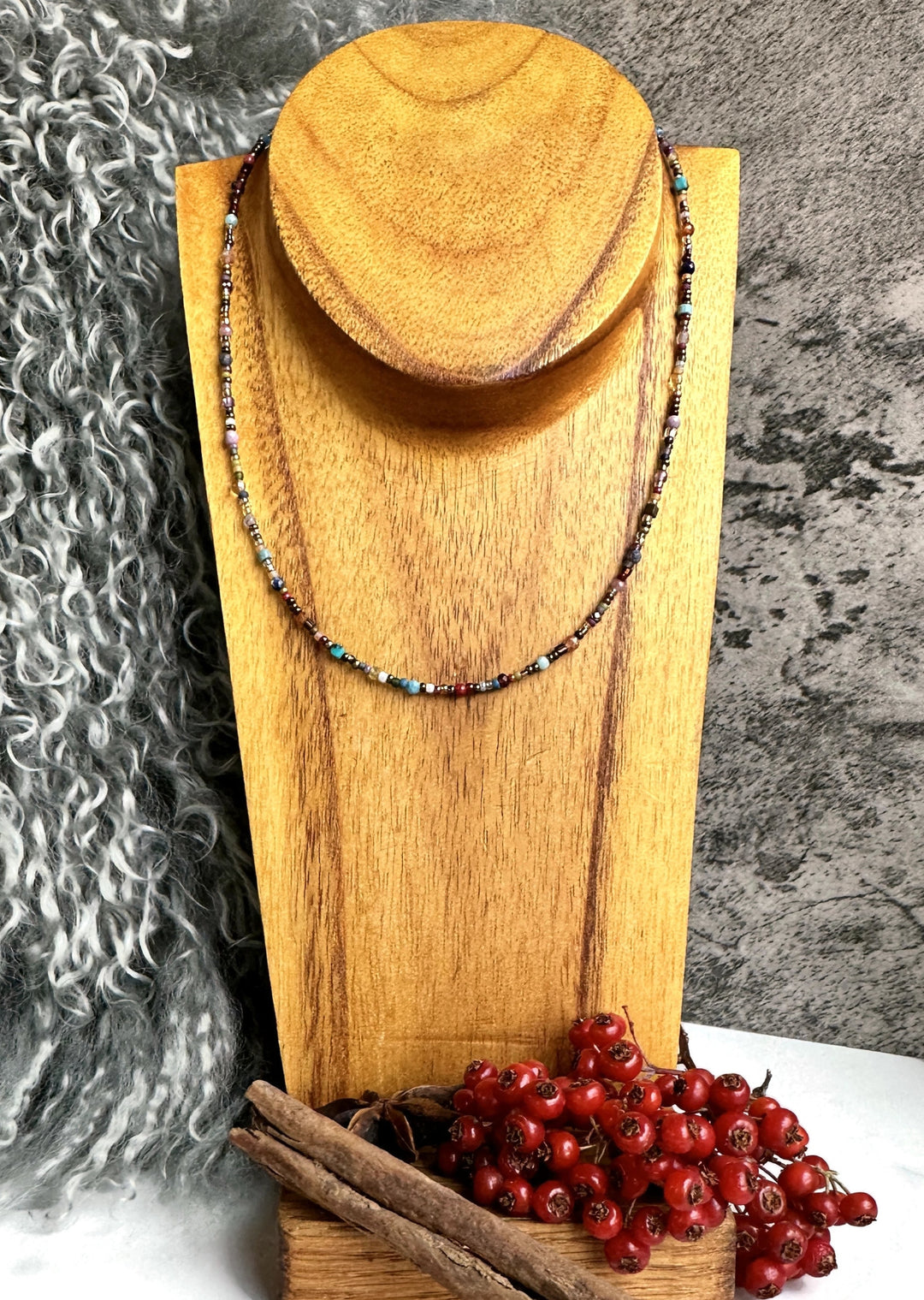 Mixed Stone Choker Necklace