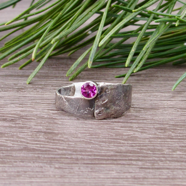 Rhodolite Garnet Organic Ring