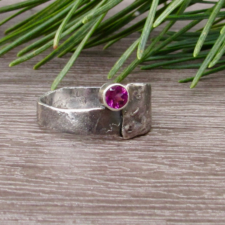 Rhodolite Garnet Organic Ring