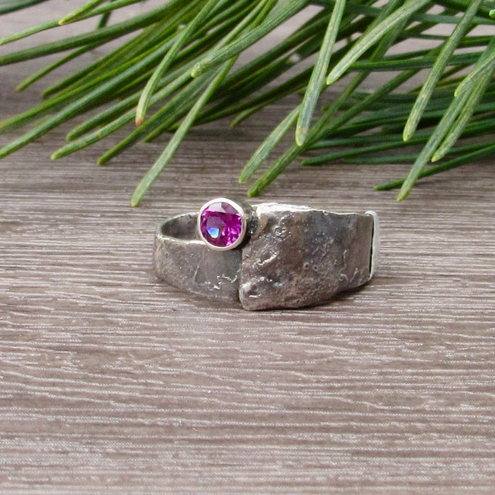 Rhodolite Garnet Organic Ring