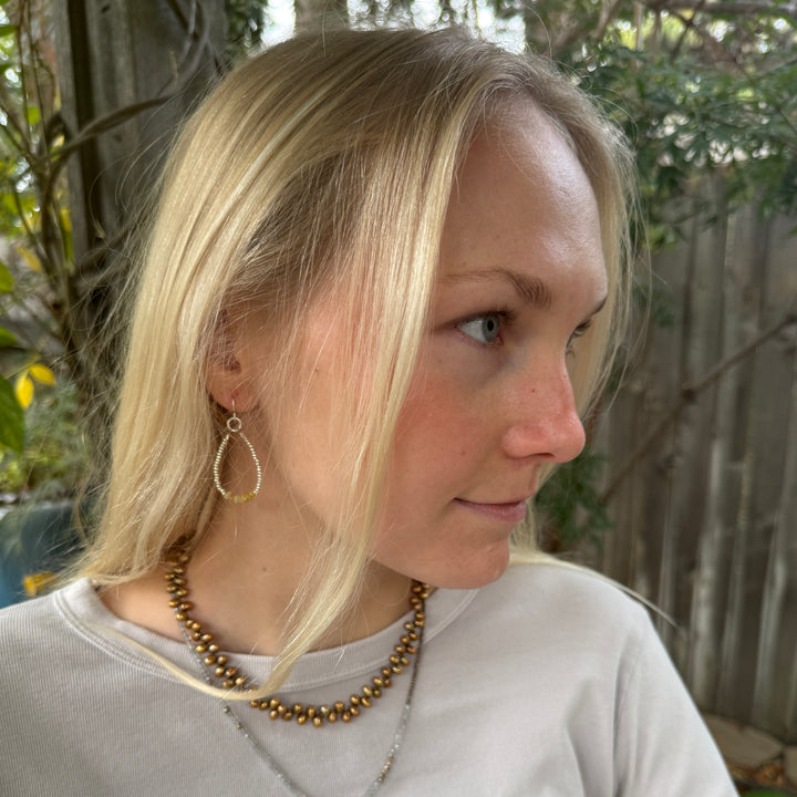Ethiopian Opal Hoop Earrings