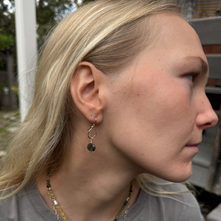 Labradorite Loop Earrings