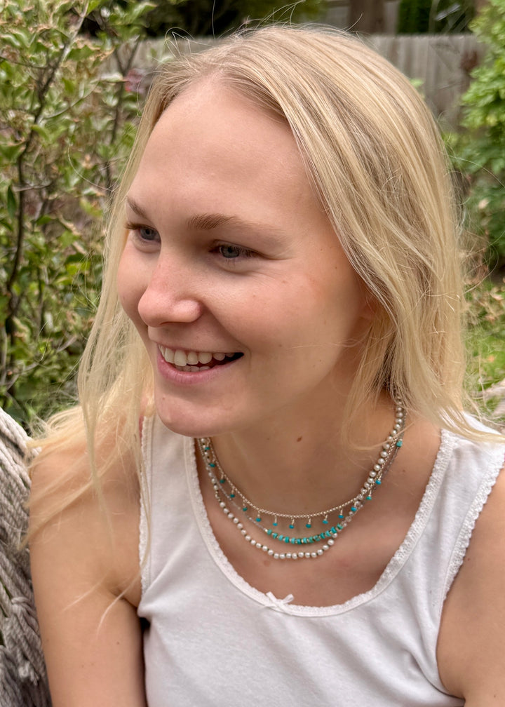 Turquoise Fringe Necklace