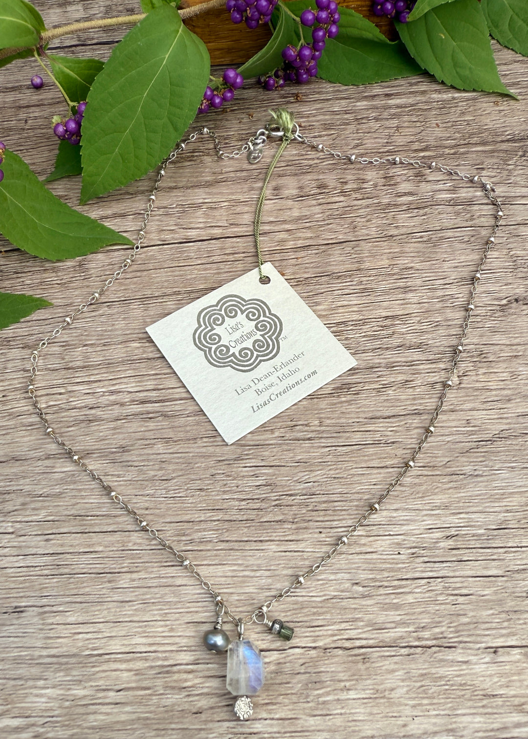 Moonstone Charm Necklace