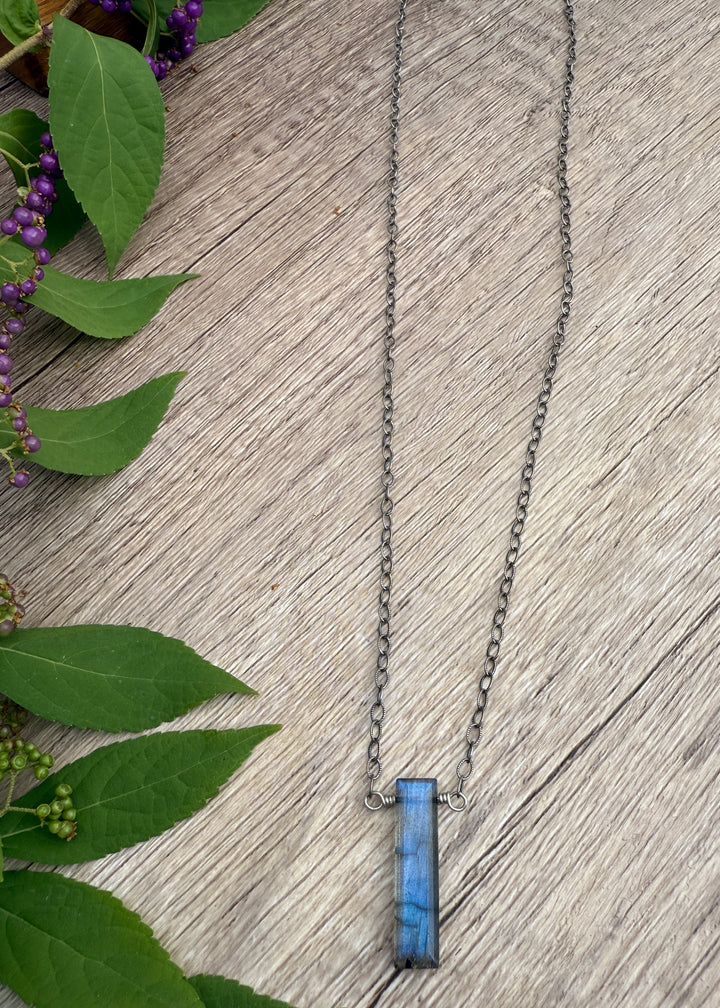 Labradorite Rectangle Necklace
