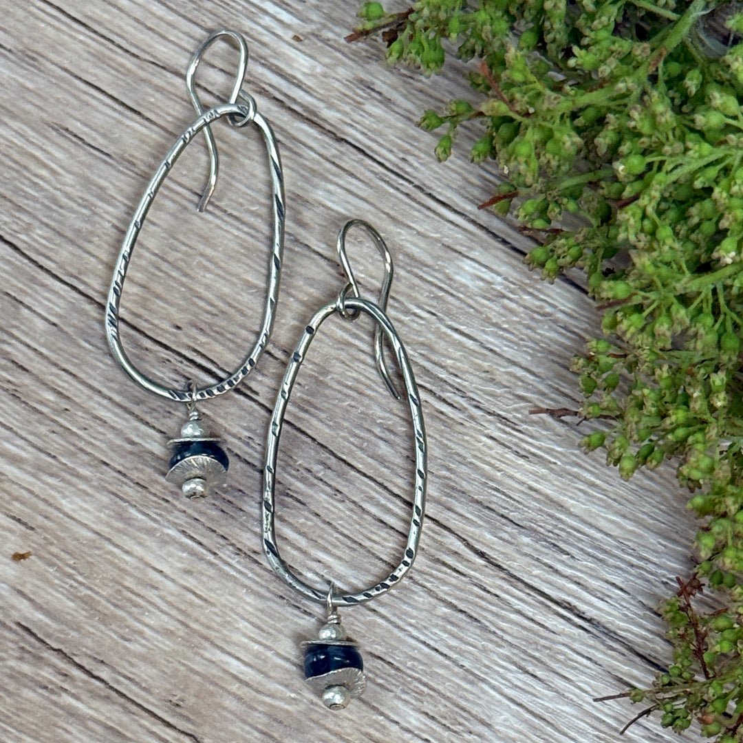 Rustic Indigo Kyanite Earrings