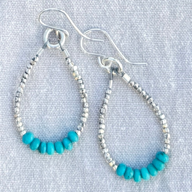Turquoise Hoop Earrings