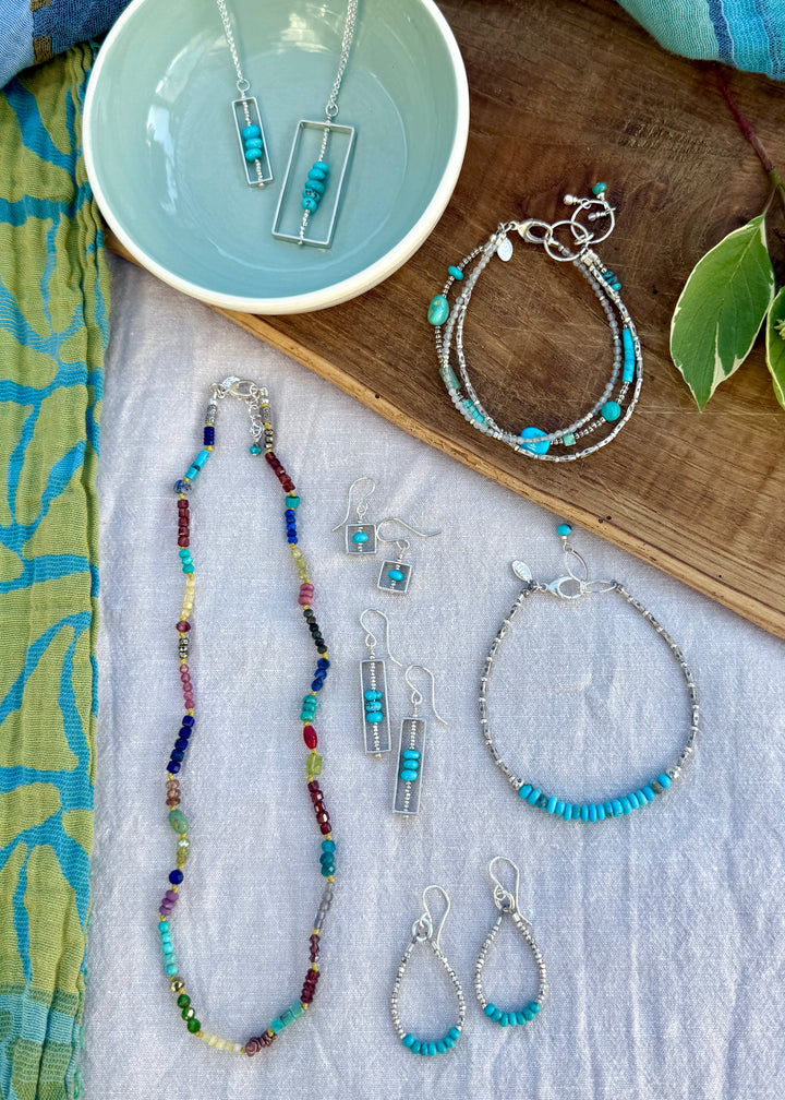 Prince Turquoise Square Earrings