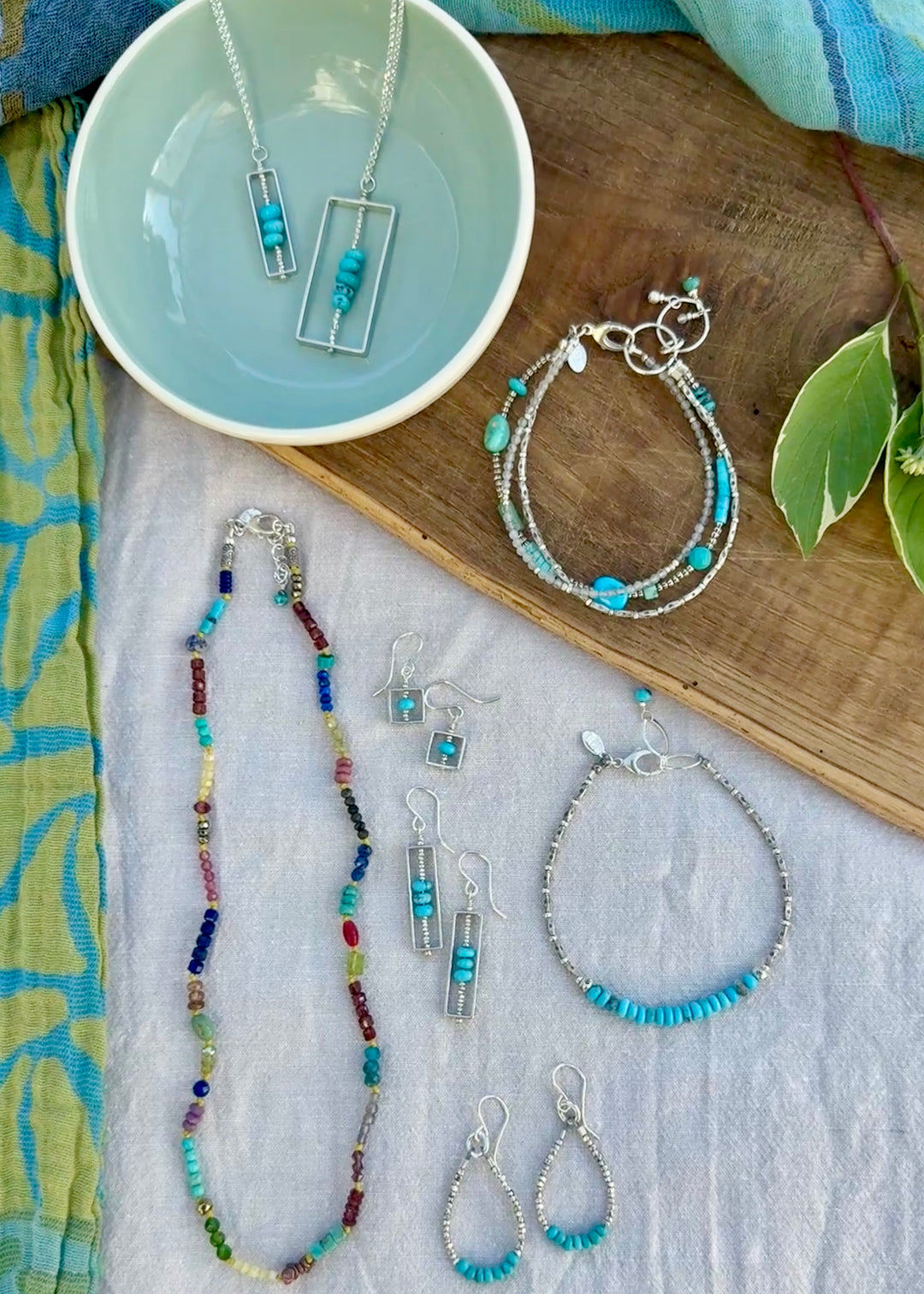 Turquoise Hoop Earrings