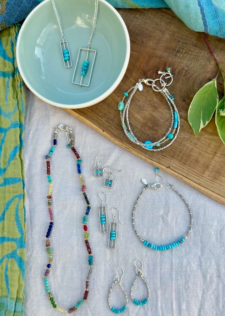 Turquoise Hoop Earrings