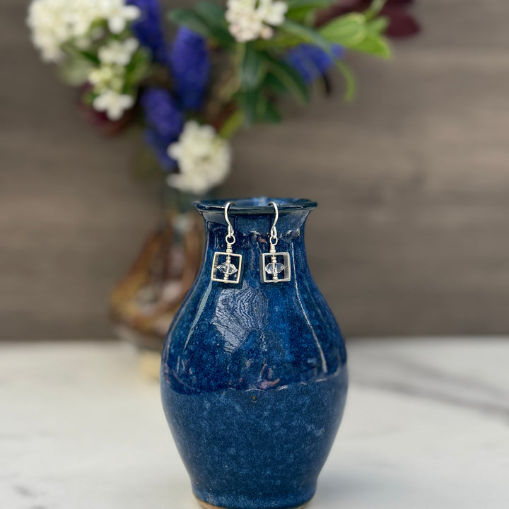 Herkimer Diamond Square Earrings