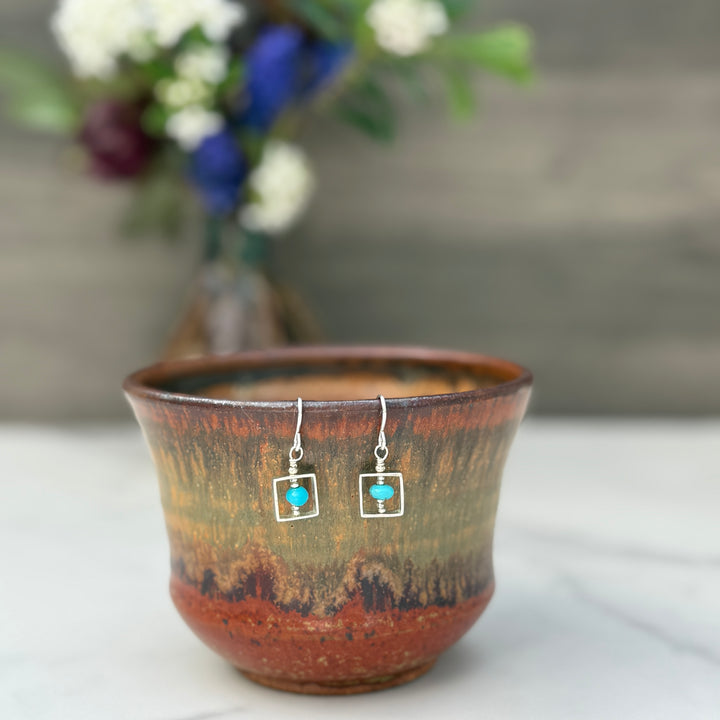 Prince Turquoise Square Earrings