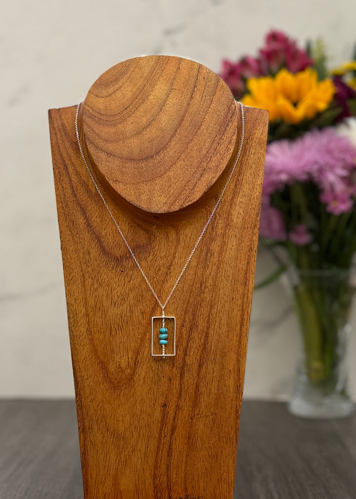 Prince Turquoise Medium Rectangle Necklace