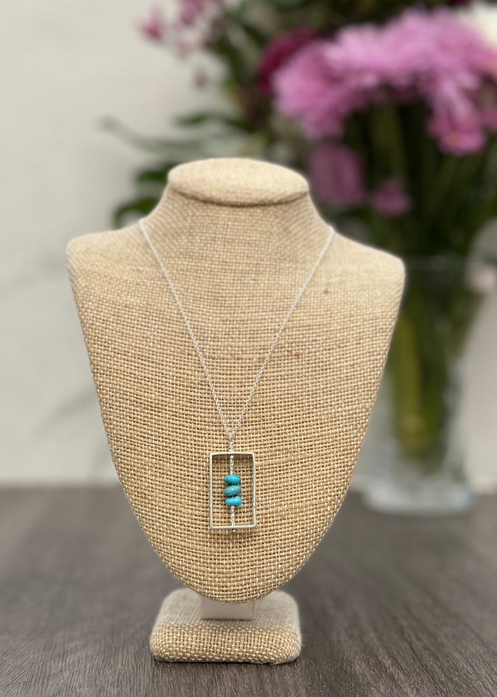 Prince Turquoise Medium Rectangle Necklace