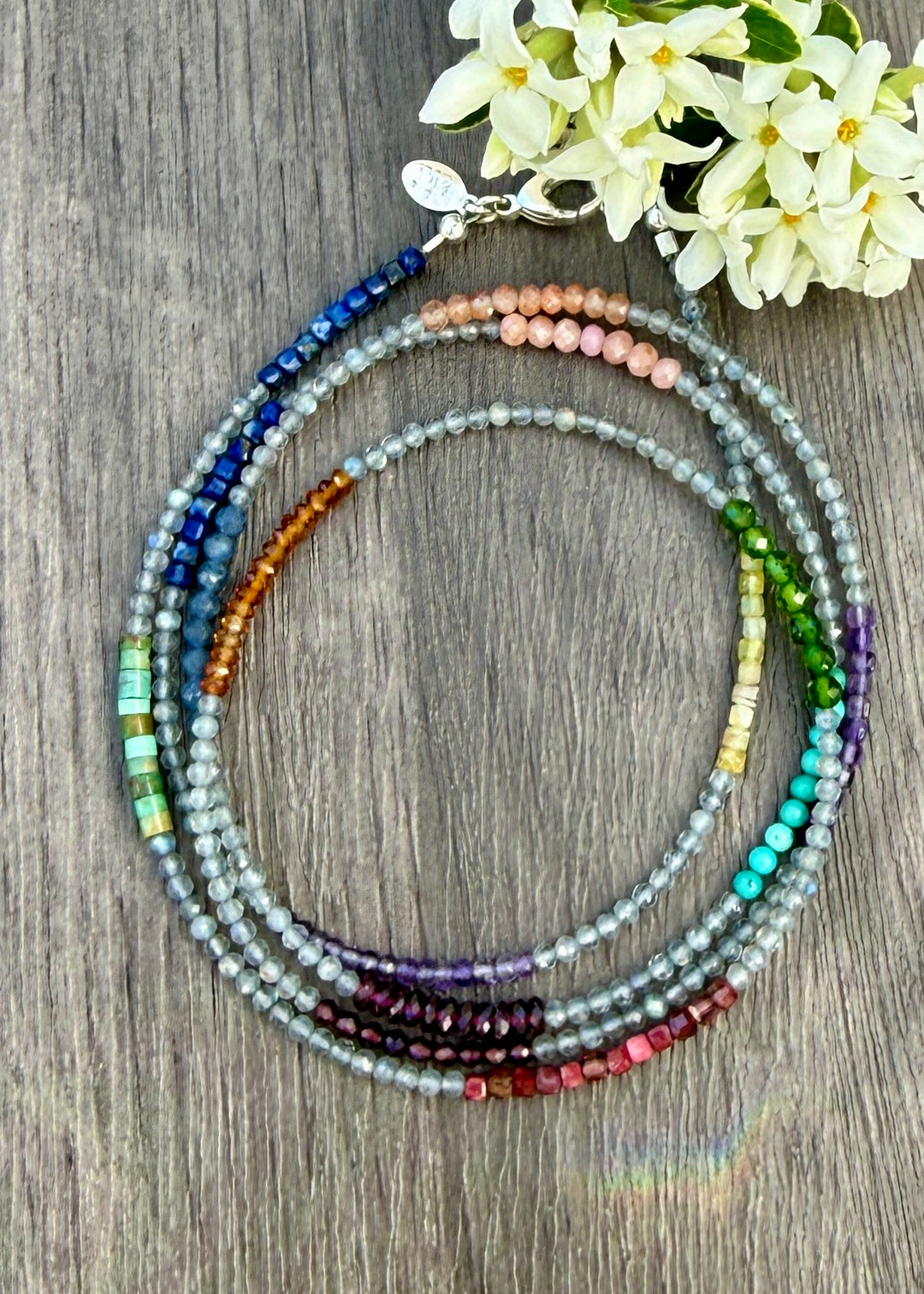 Labradorite Gems Wrap Necklace