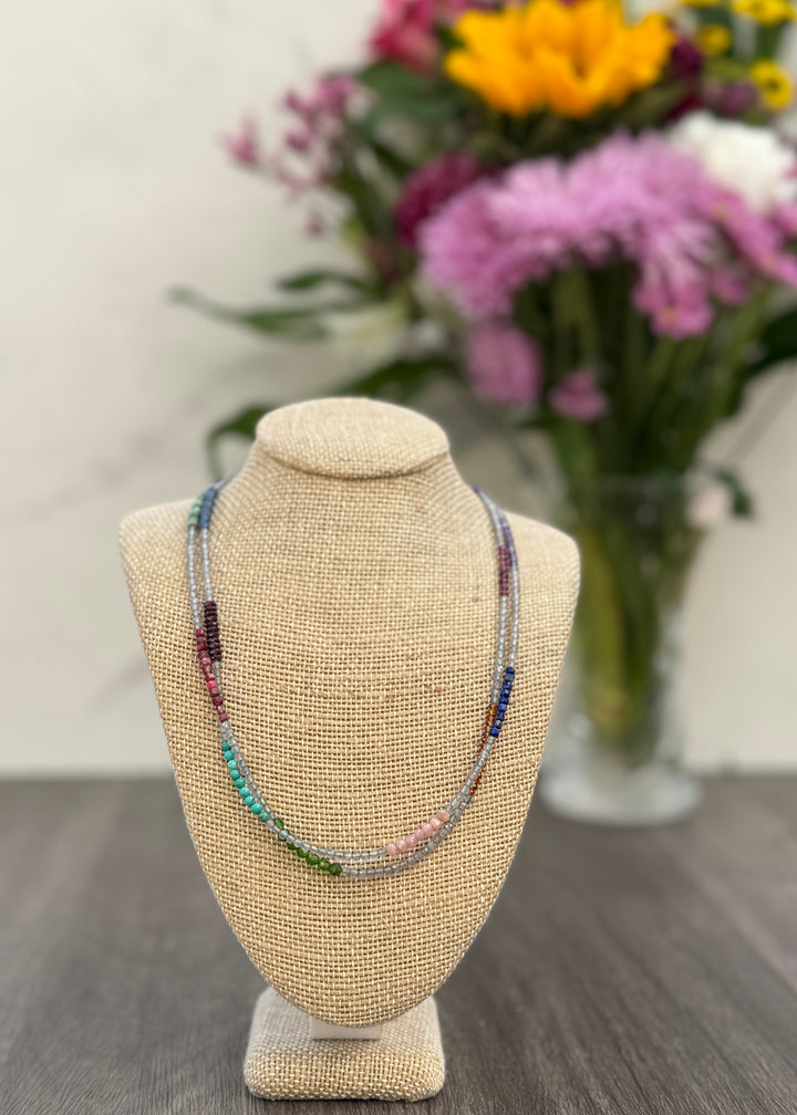 Labradorite Gems Wrap Necklace