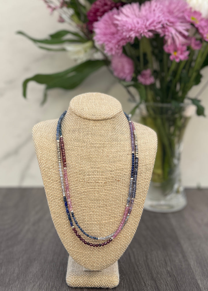 Gem Rows Wrap Necklace