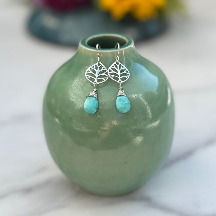 Turquoise Tree Earrings