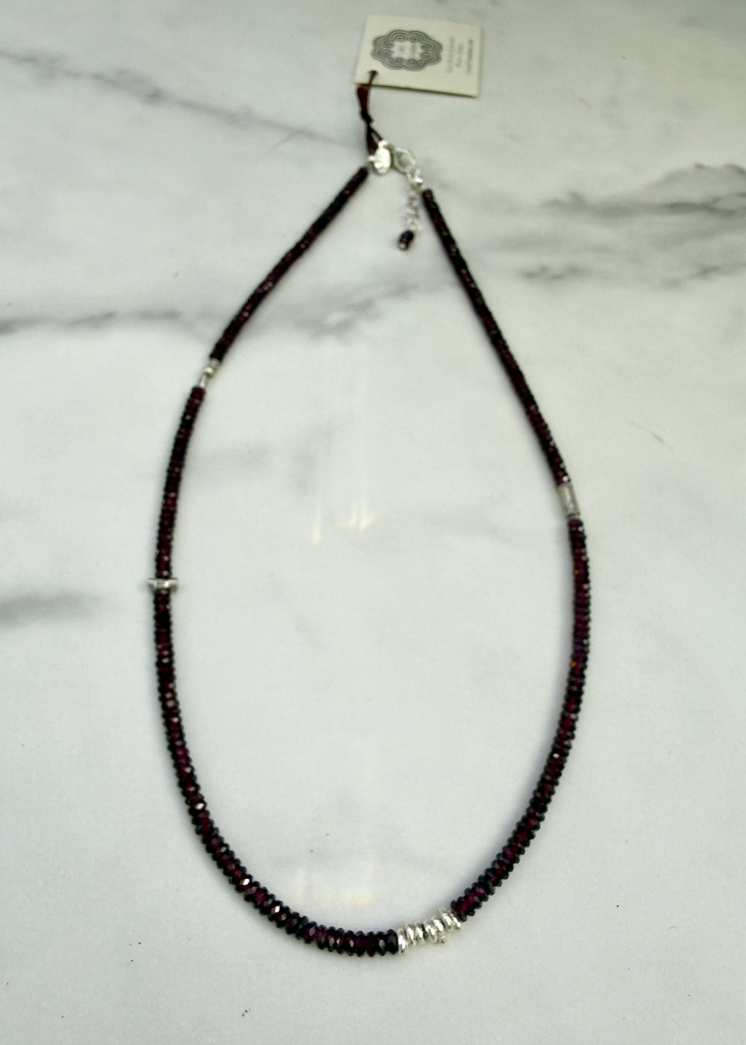 Red Garnet Strand Necklace