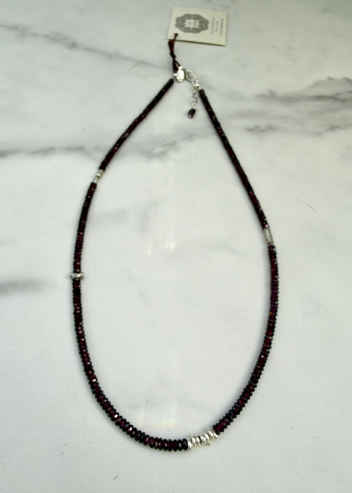 Red Garnet Strand Necklace
