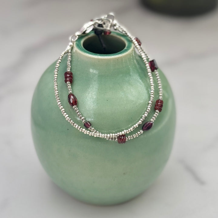 Garnet Double Bracelet