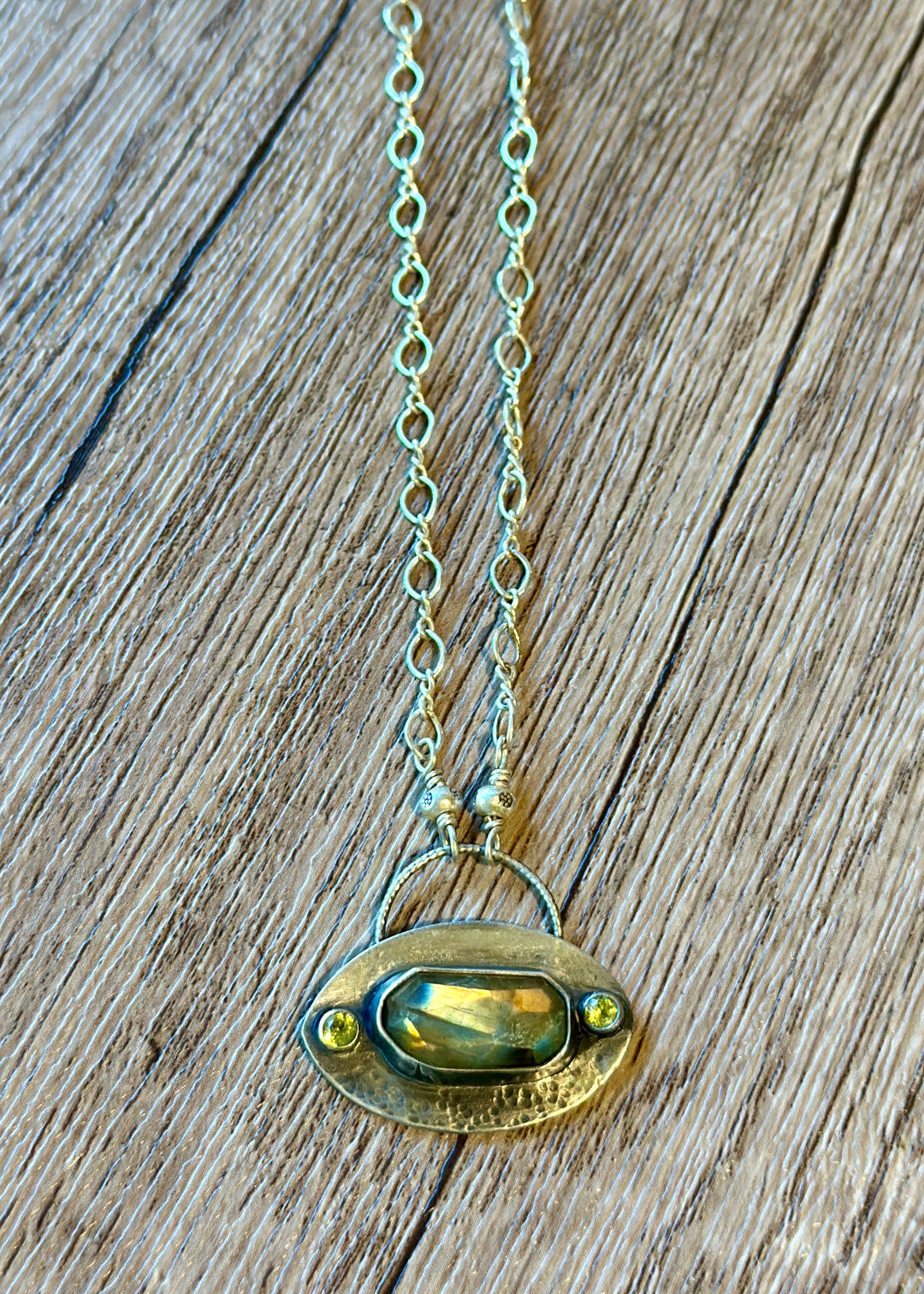 Labradorite Saucer Necklace