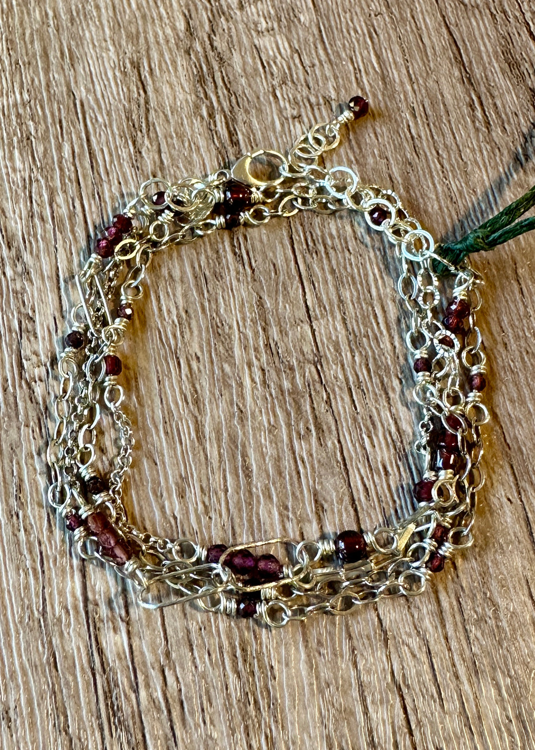 Garnet Wrap Bracelet Necklace