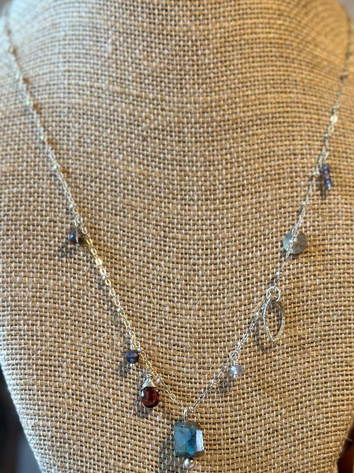 Labradorite Charm Necklace