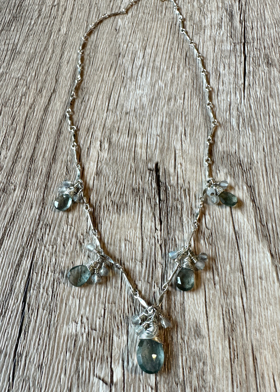 Moss Aqua Drop Necklace