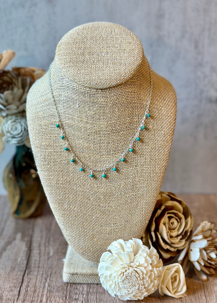 Turquoise Fringe Necklace