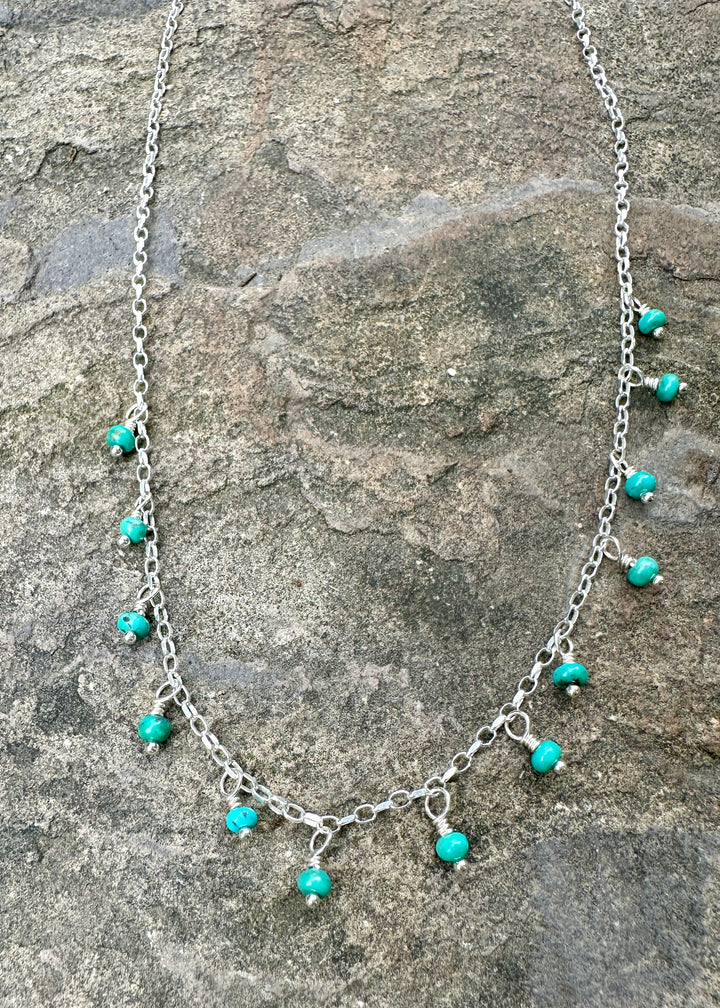 Turquoise Fringe Necklace