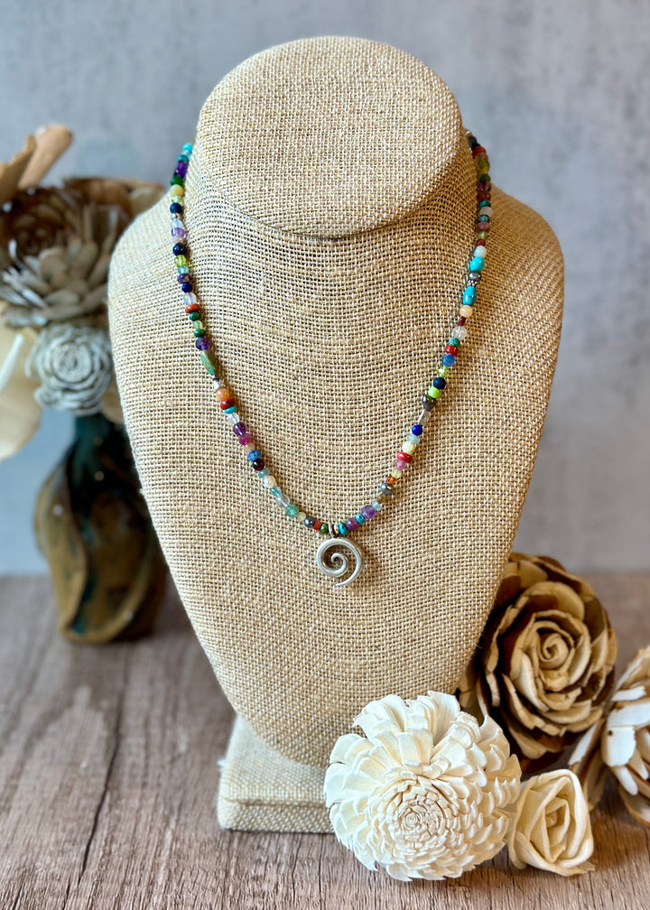 Rainbow Spiral Necklace