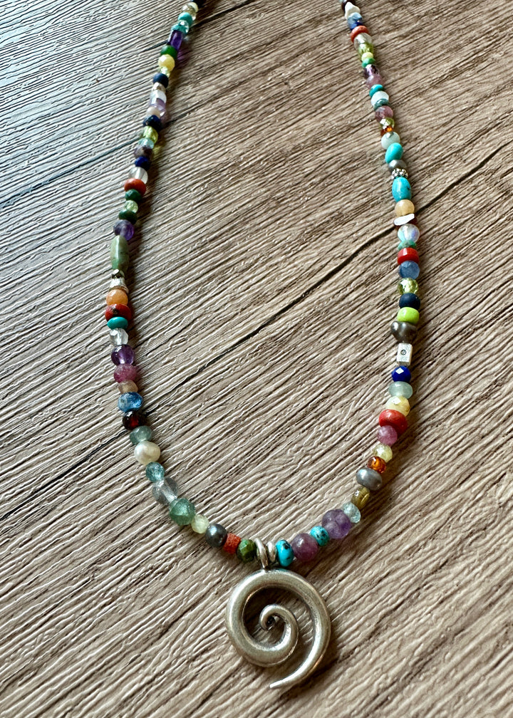 Rainbow Spiral Necklace