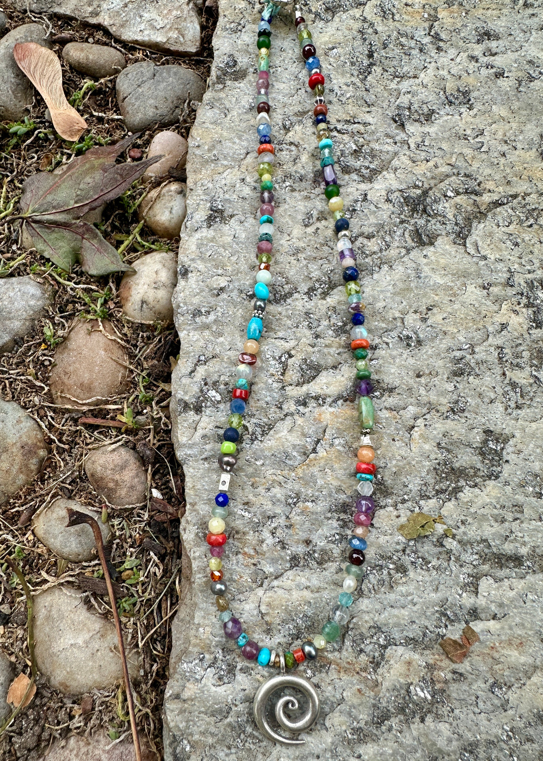 Rainbow Spiral Necklace