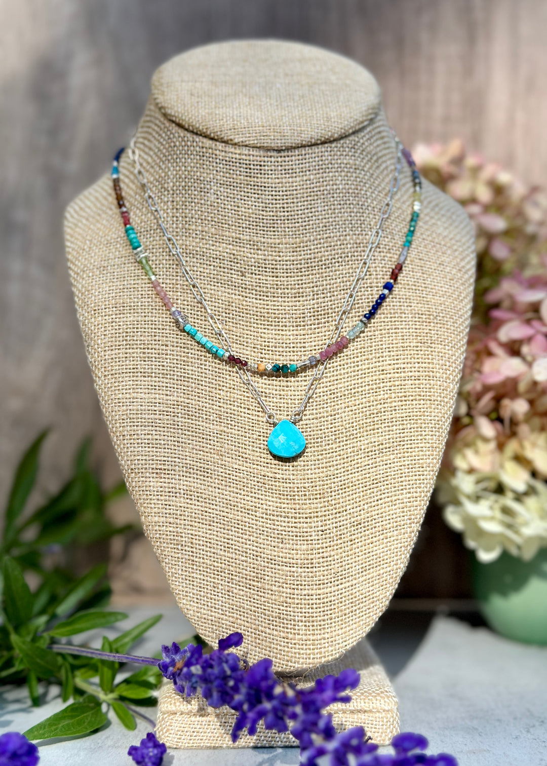 Turquoise Paperclip Necklace