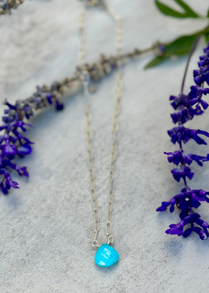 Turquoise Paperclip Necklace