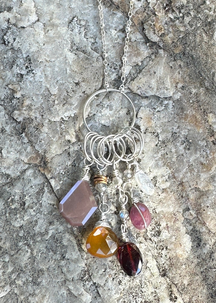 Gemstone Cluster Necklace