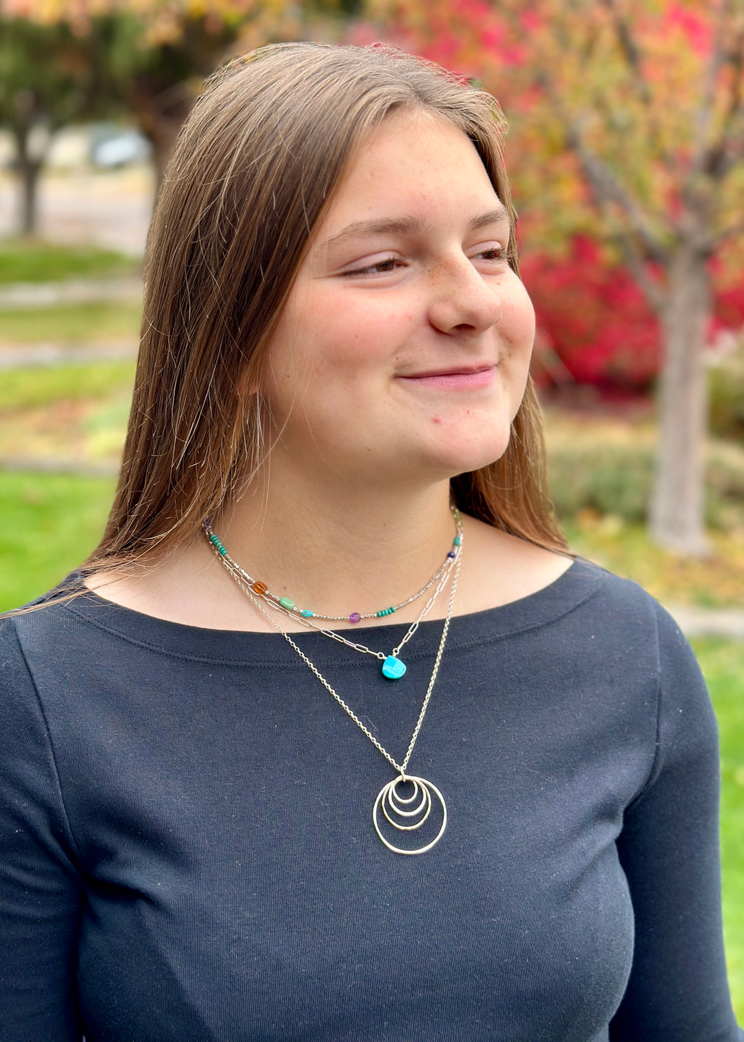 Turquoise Paperclip Necklace