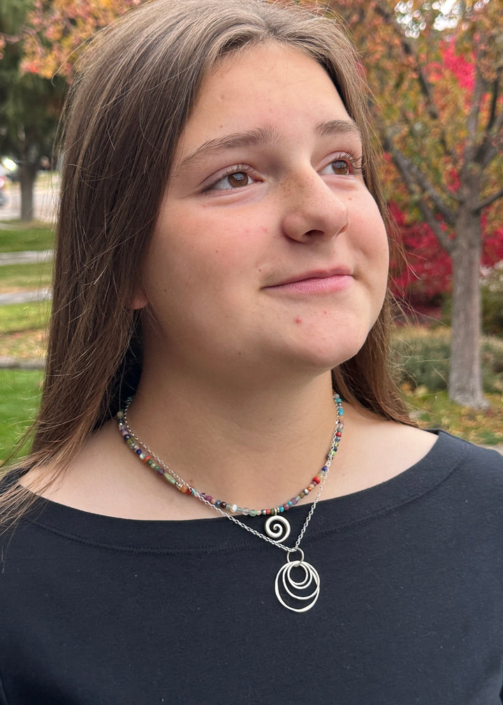 Rainbow Spiral Necklace