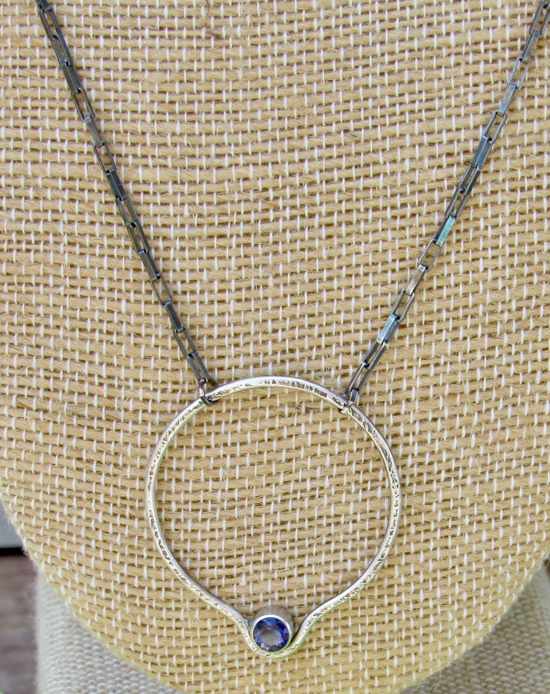 Gem Tube Circle Necklace