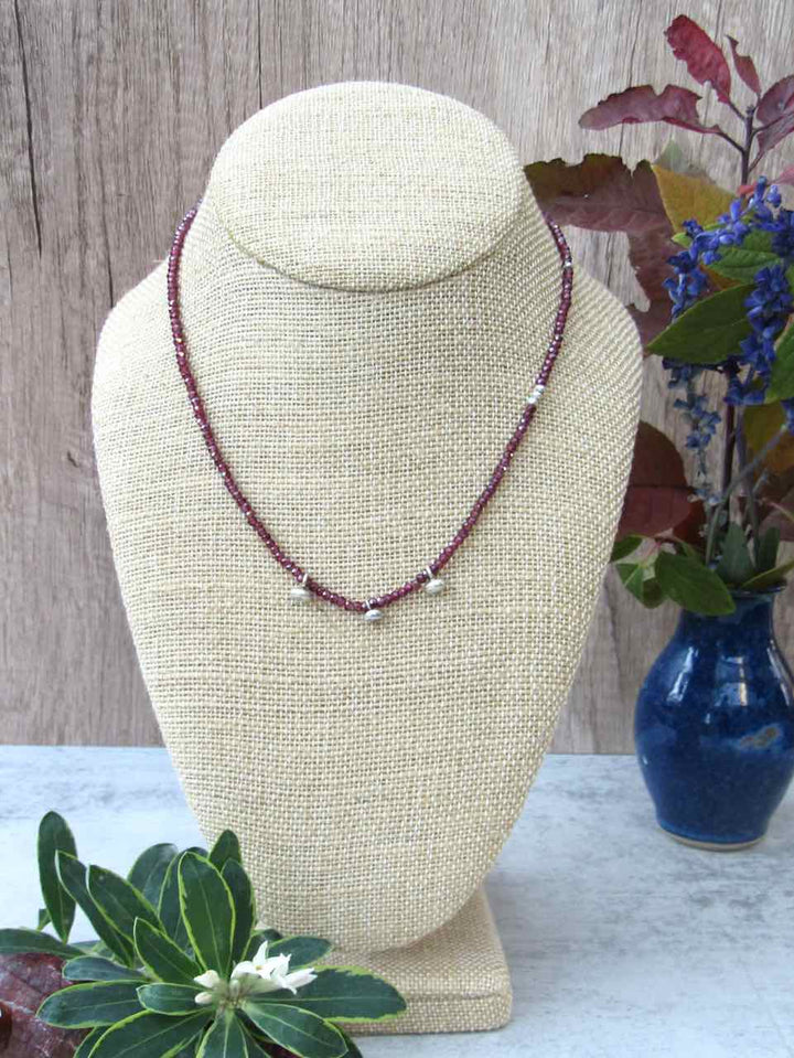 Garnet Triplet Necklace