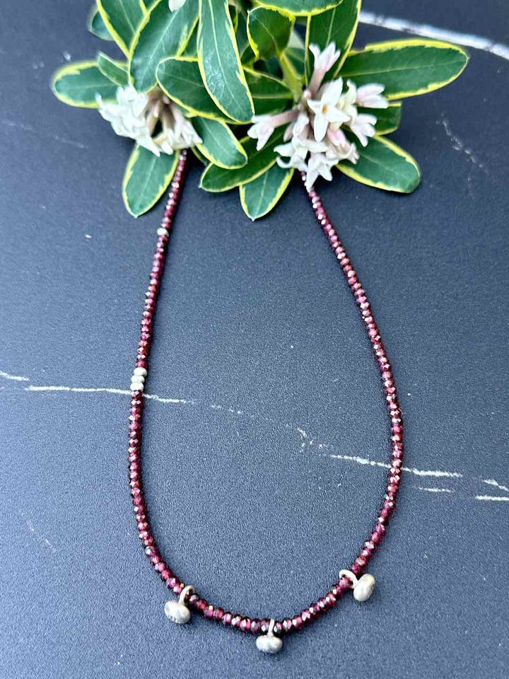 Garnet Triplet Necklace