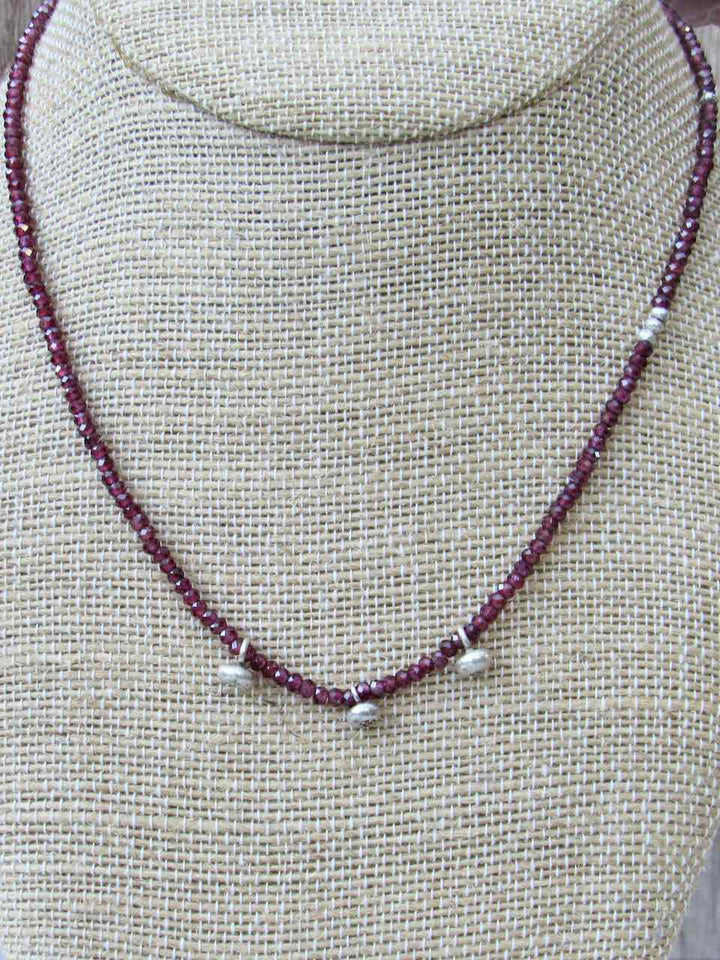 Garnet Triplet Necklace